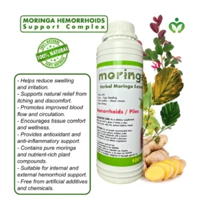 Moringa Hemorrhoids Support Complex - Moringa Hemorrhoids Complex helps soothe swelling, itching, and discomfort. This fast-acting herbal blend supports relief for internal and external hemorrhoid | Piles