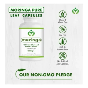 Moringa Leaf Powder Capsules | Organic Moringa Oleifera Superfood for Energy and Immunity