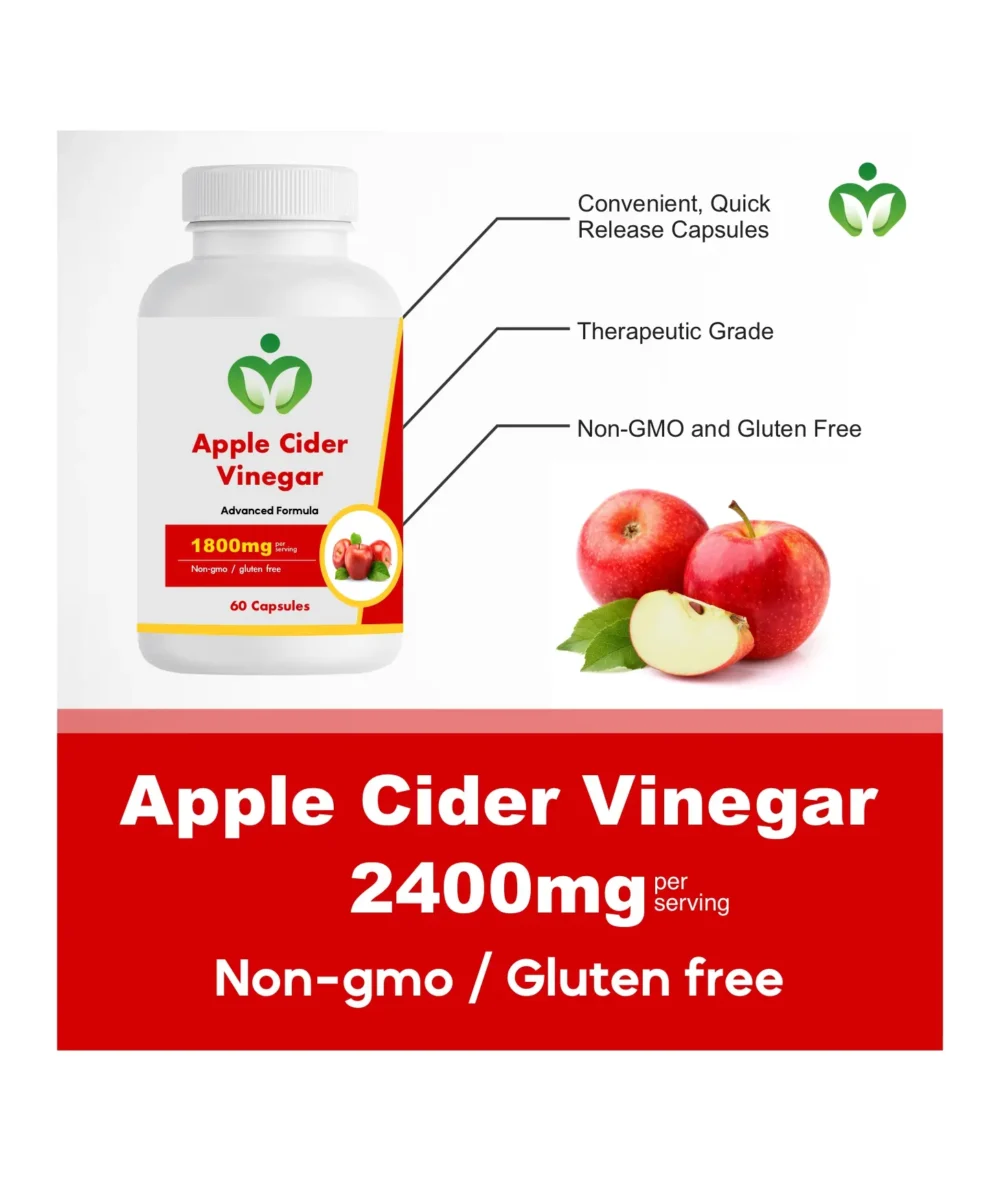 Apple Cider Vinegar Capsules: Extra Strength for Digestion, Metabolism, Weight Management, and Detox