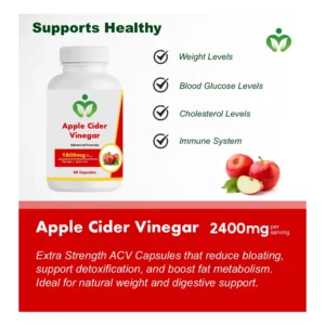Apple Cider Vinegar Capsules - Digestion, Metabolism and Weight Management Support