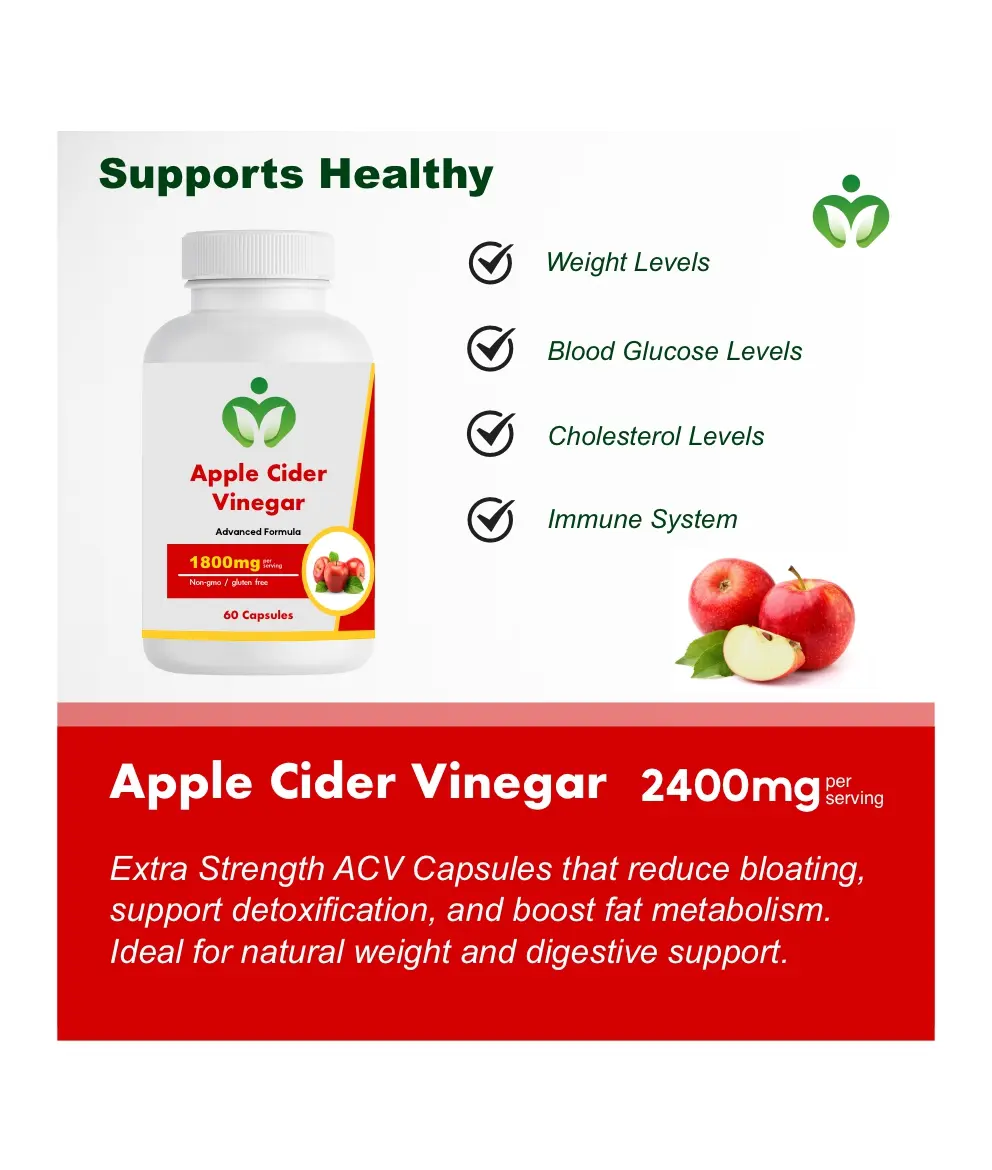 Apple Cider Vinegar Capsules Apple Cider Vinegar Capsules - Digestion, Metabolism and Weight Management Support