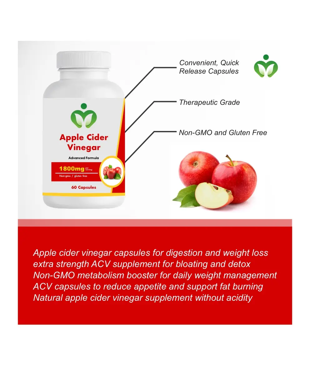 Apple Cider Vinegar Capsules Apple Cider Vinegar Capsules - Digestion, Metabolism and Weight Management Support