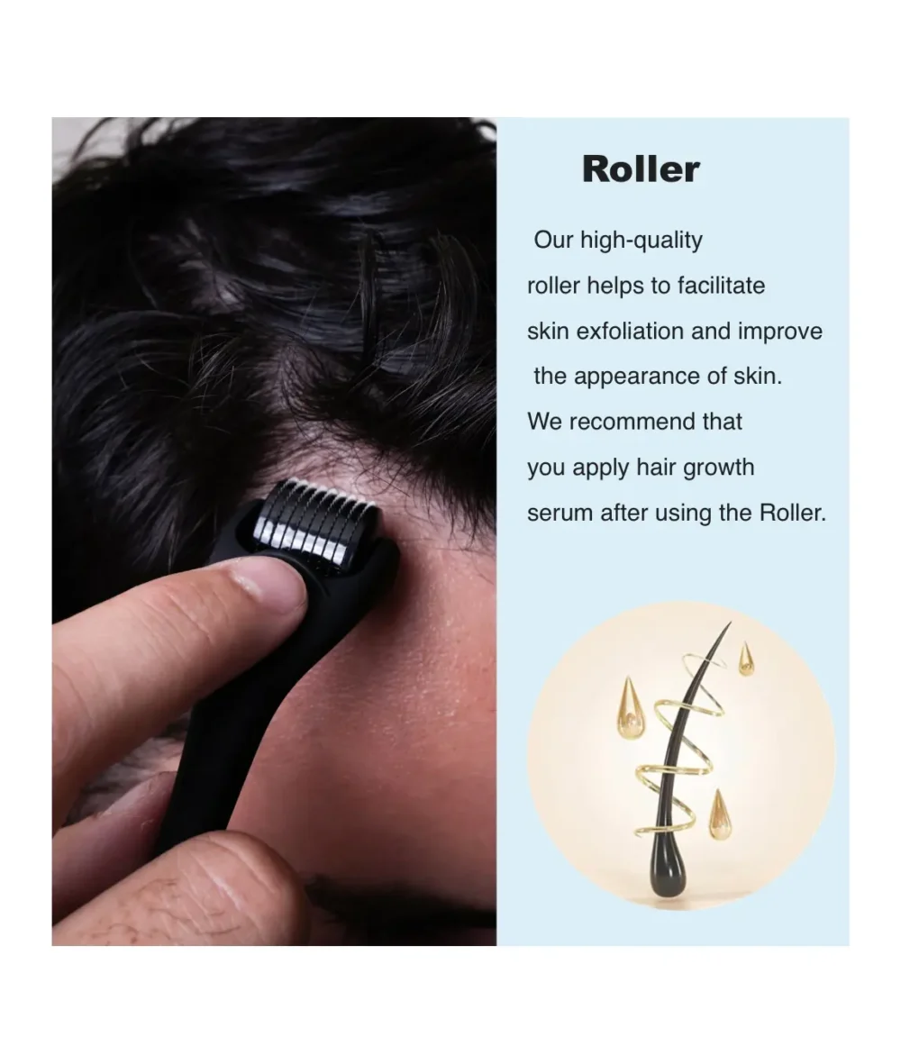 Derma Roller, Microneedle Roller for Scalp, Beard, and Face