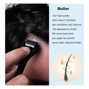 Derma Roller, Microneedle Roller for Scalp, Beard, and Face