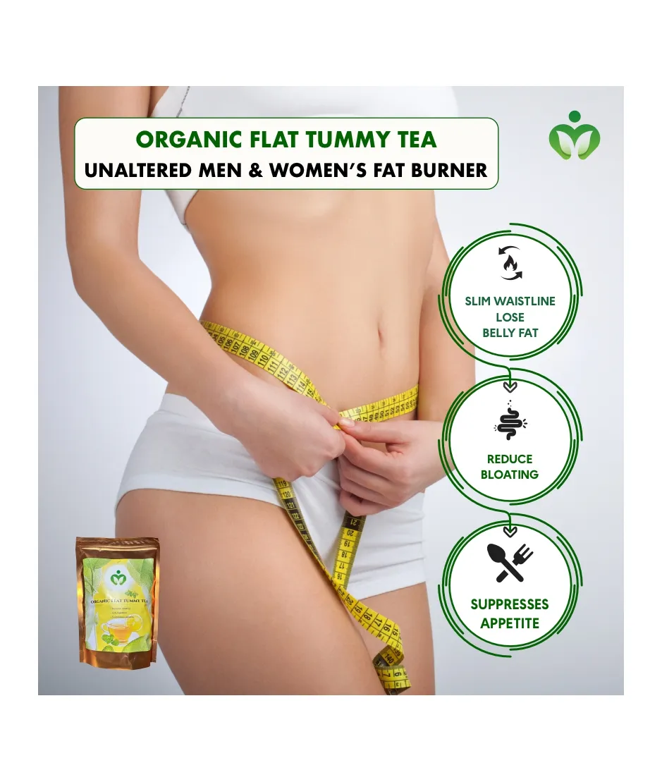 Organic Flat Tummy Tea, Lose Stomach Fat