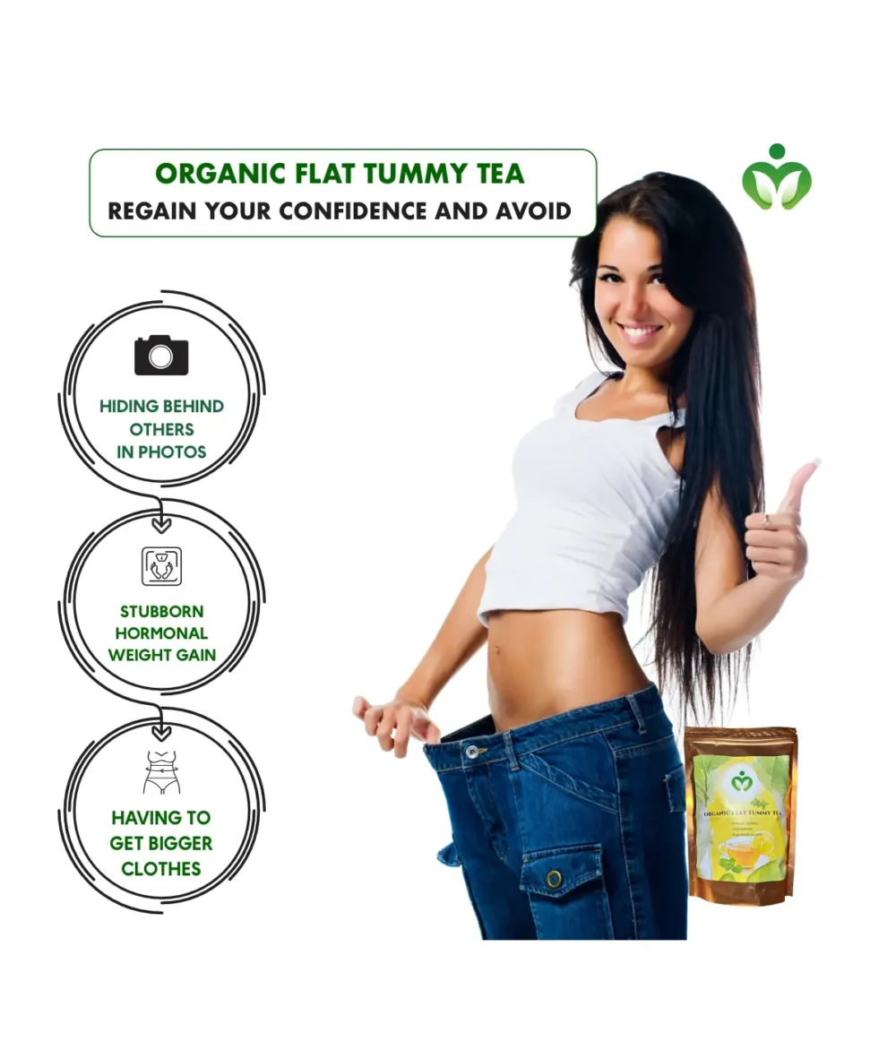 Organic Flat Tummy Tea, Lose Stomach Fat