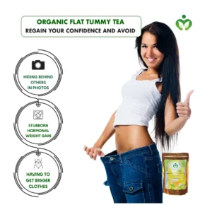 Organic Flat Tummy Tea, Lose Stomach Fat