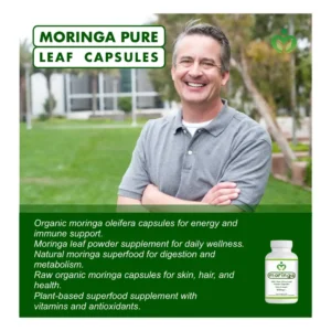 Moringa Leaf Powder Capsules | Organic Moringa Oleifera Superfood for Energy and Immunity