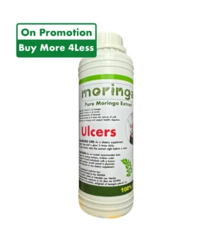 Moringa Ulcer Relief Complex offers natural digestive comfort, supporting acid balance, soothing the stomach, and promoting gentle gut wellness.