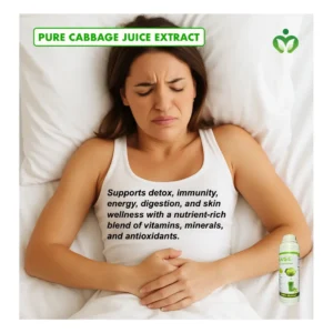 Pure Cabbage Juice Extract supports detox, immunity, energy, digestion, weight support and skin wellness with a nutrient-rich blend of vitamins, minerals, and antioxidants.
