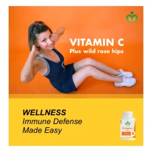 Vitamin C Capsules with Wild Rose Hips: Extra Strength Immune System Support