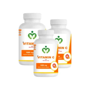 Vitamin C with Rose Hips Capsules - Extra-Strength Immune, Skin Health Support, Antioxidant Support and Daily Wellness.