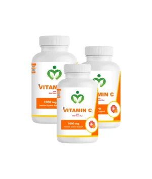 Vitamin C with Rose Hips Capsules - Extra-Strength Immune, Skin Health Support, Antioxidant Support and Daily Wellness.