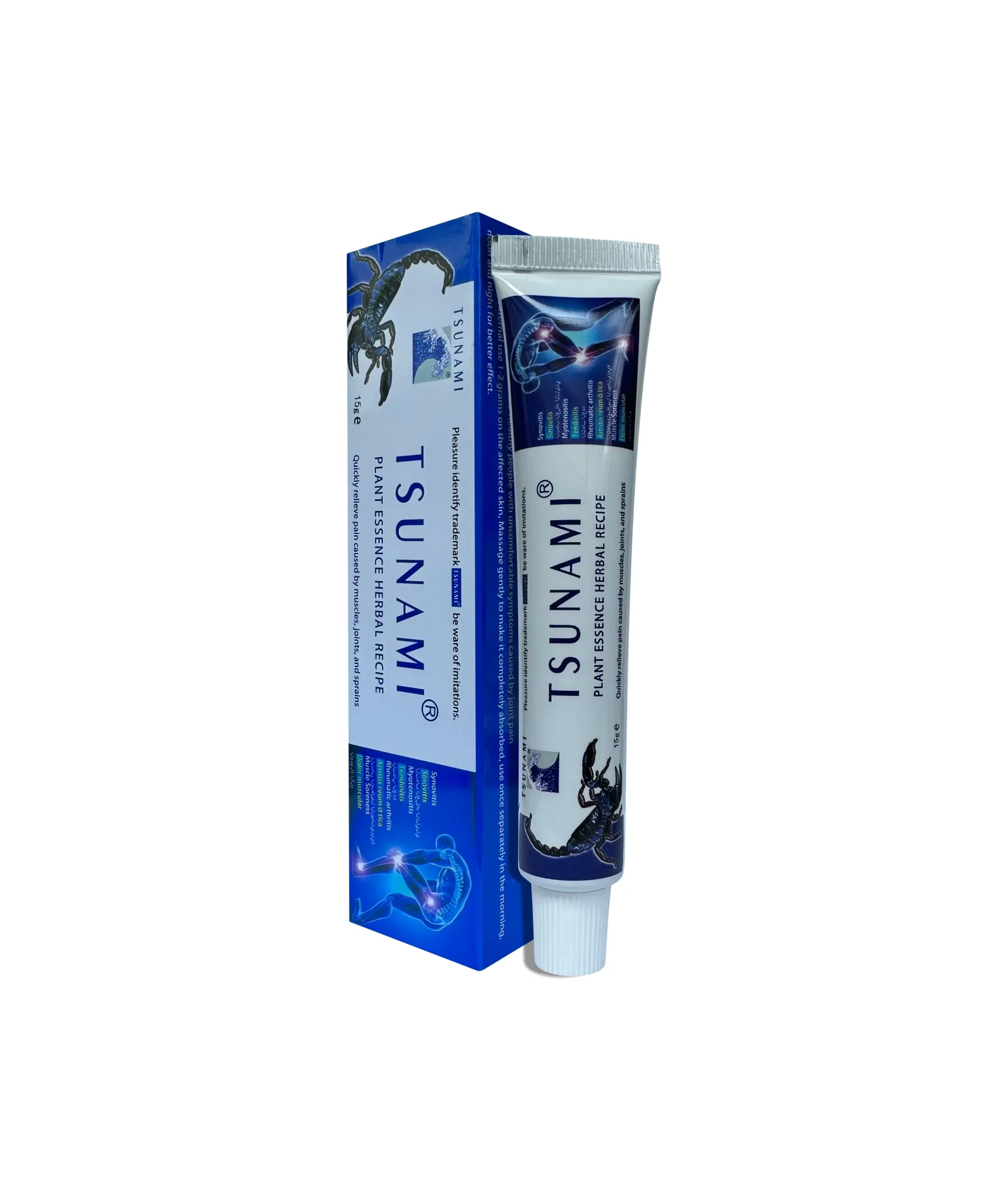 Tsunami Pain Relief Cream, Fast Joint and Muscle Relief 15g