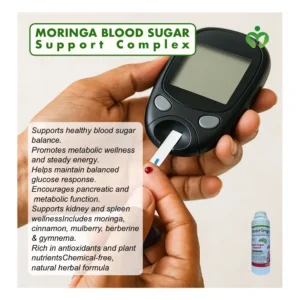 Moringa Blood Sugar Support Complex, Moringa Blood Sugar Complex – A herbal formula that supports natural glucose balance for healthy blood sugar and sustained energy.