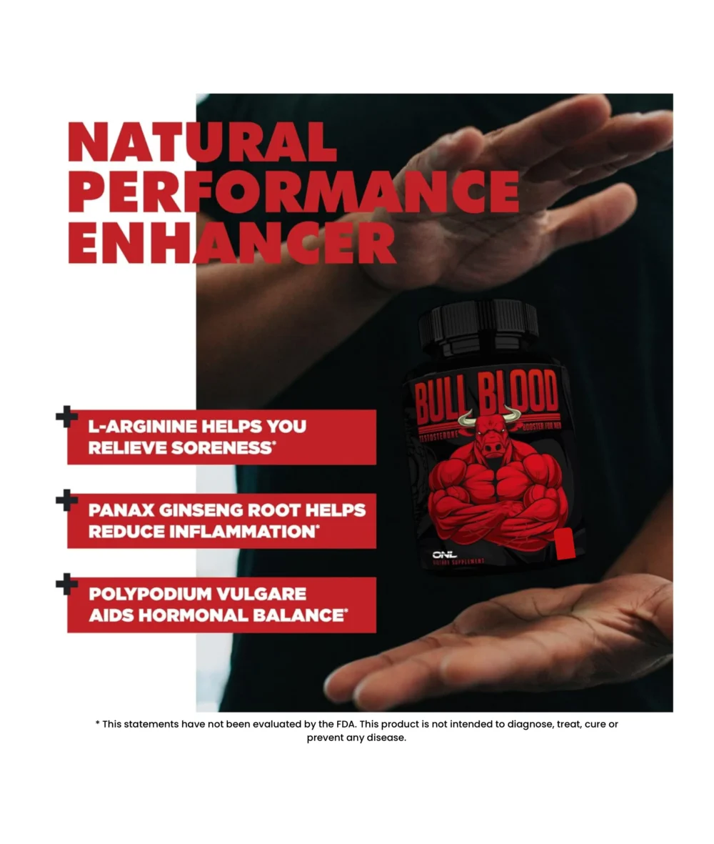 Bull Blood Testosterone Booster - Stamina & Endurance