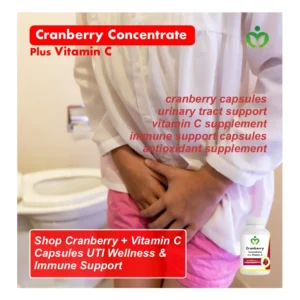 Cranberry Concentrate Plus Vitamin C – Triple Strength Urinary Tract and Immune Support