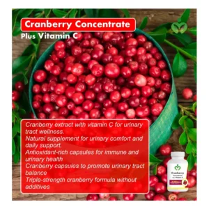 Cranberry Concentrate Plus Vitamin C – Triple Strength Urinary Tract and Immune Support