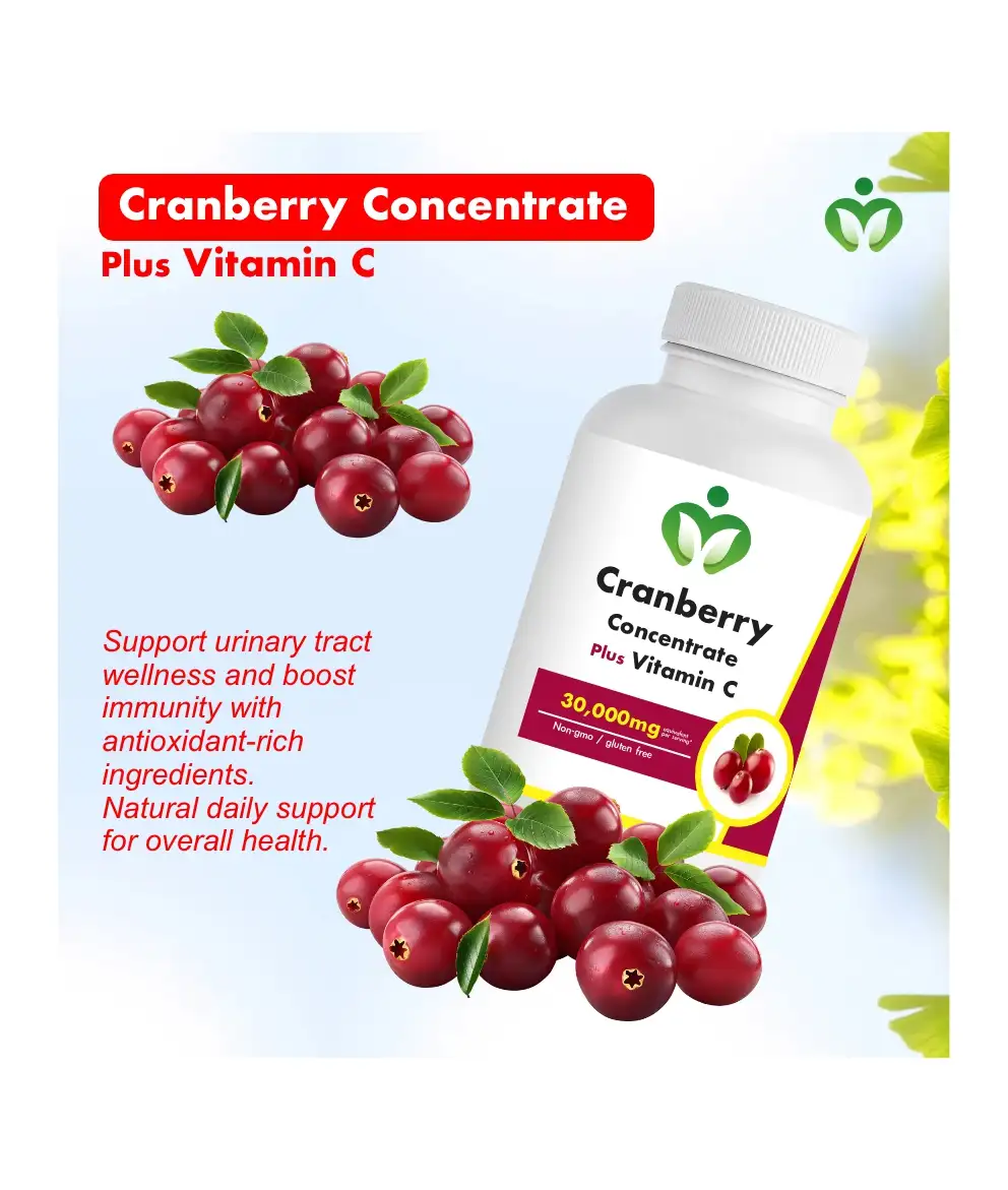 Cranberry Concentrate Plus Vitamin C – Triple Strength Urinary Tract and Immune Support