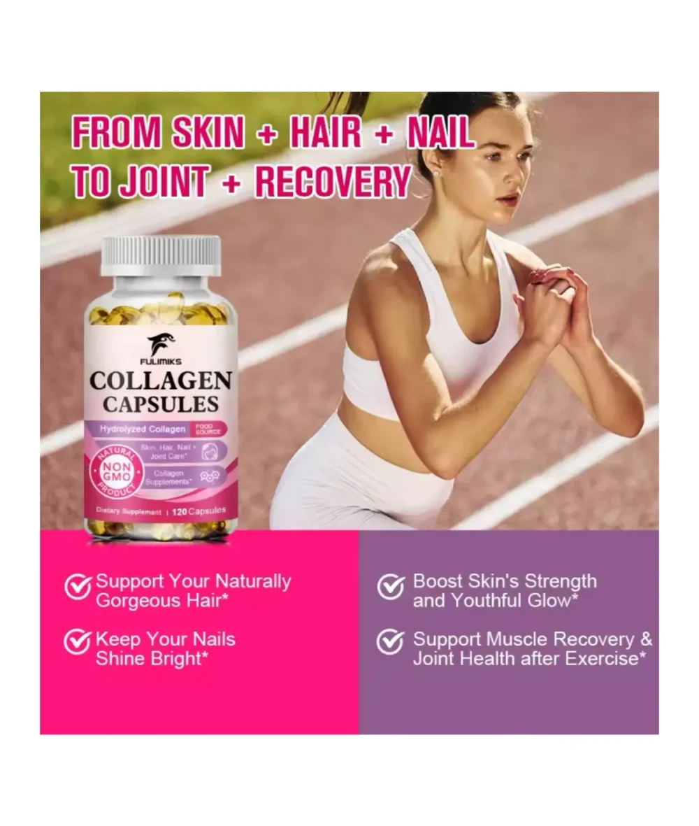 Hydrolyzed Collagen Capsules, Anti-Aging and Joint Support