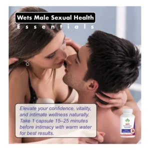 WETS Male Sexual Health Essentials - For Drive, Supplement for Libido, Energy, Endurance, Vitality and Stamina Support, Boost for Men’s Wellness.