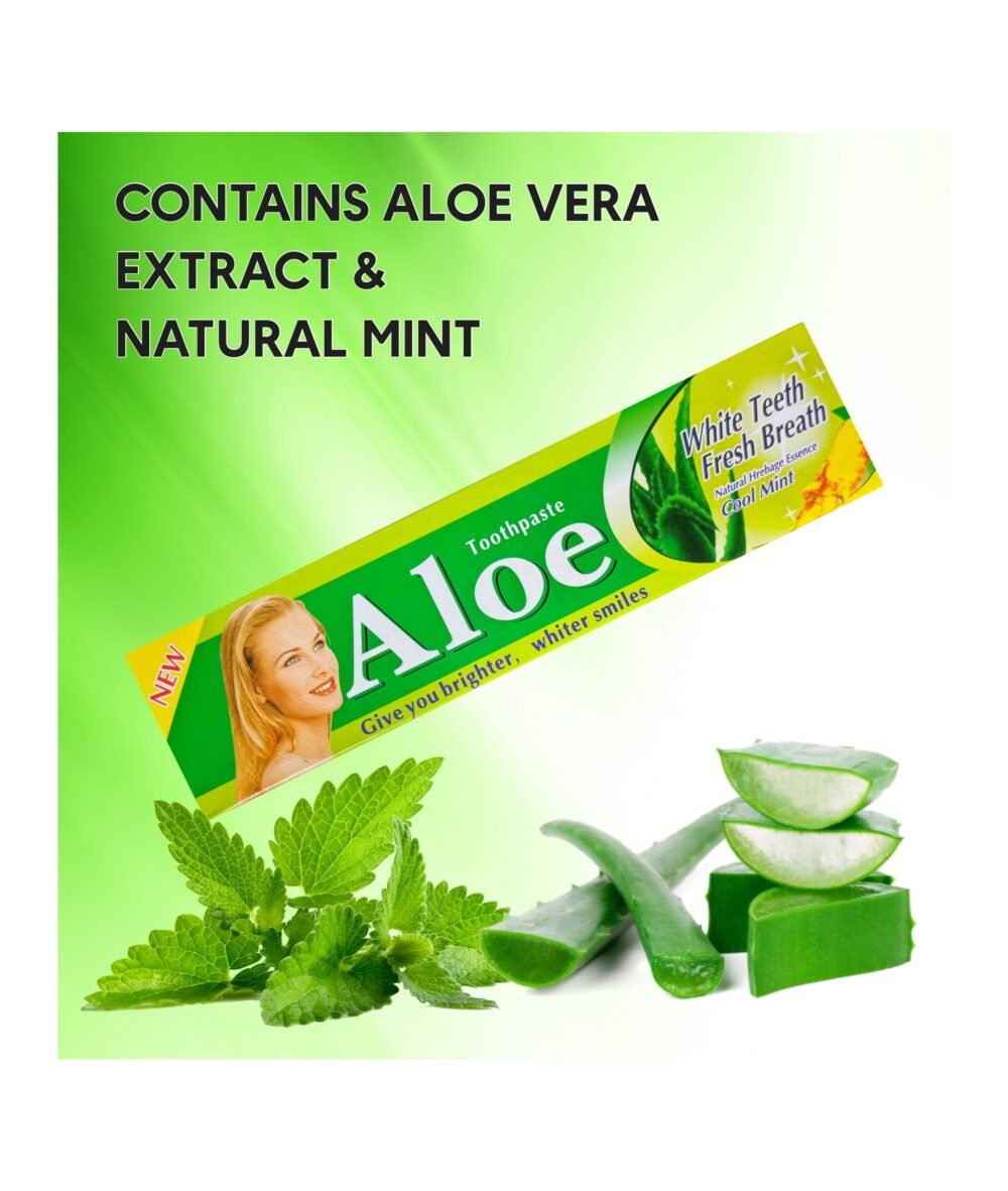 Aloe Natural Toothpaste - Whitening, Fresh Breath, Sensitive Teeth, Gums