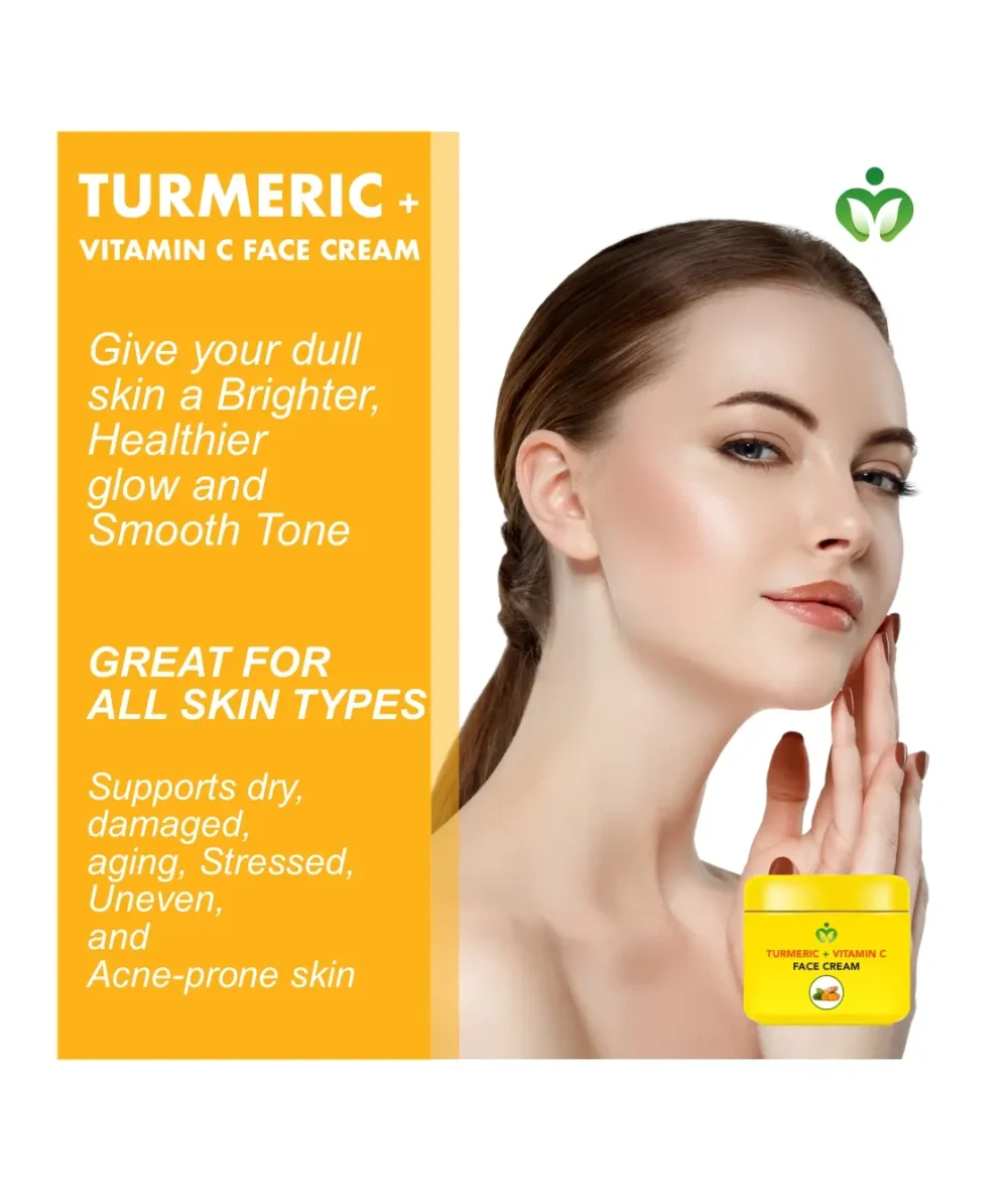 Turmeric and Vitamin C Face Cream for Dark Spots