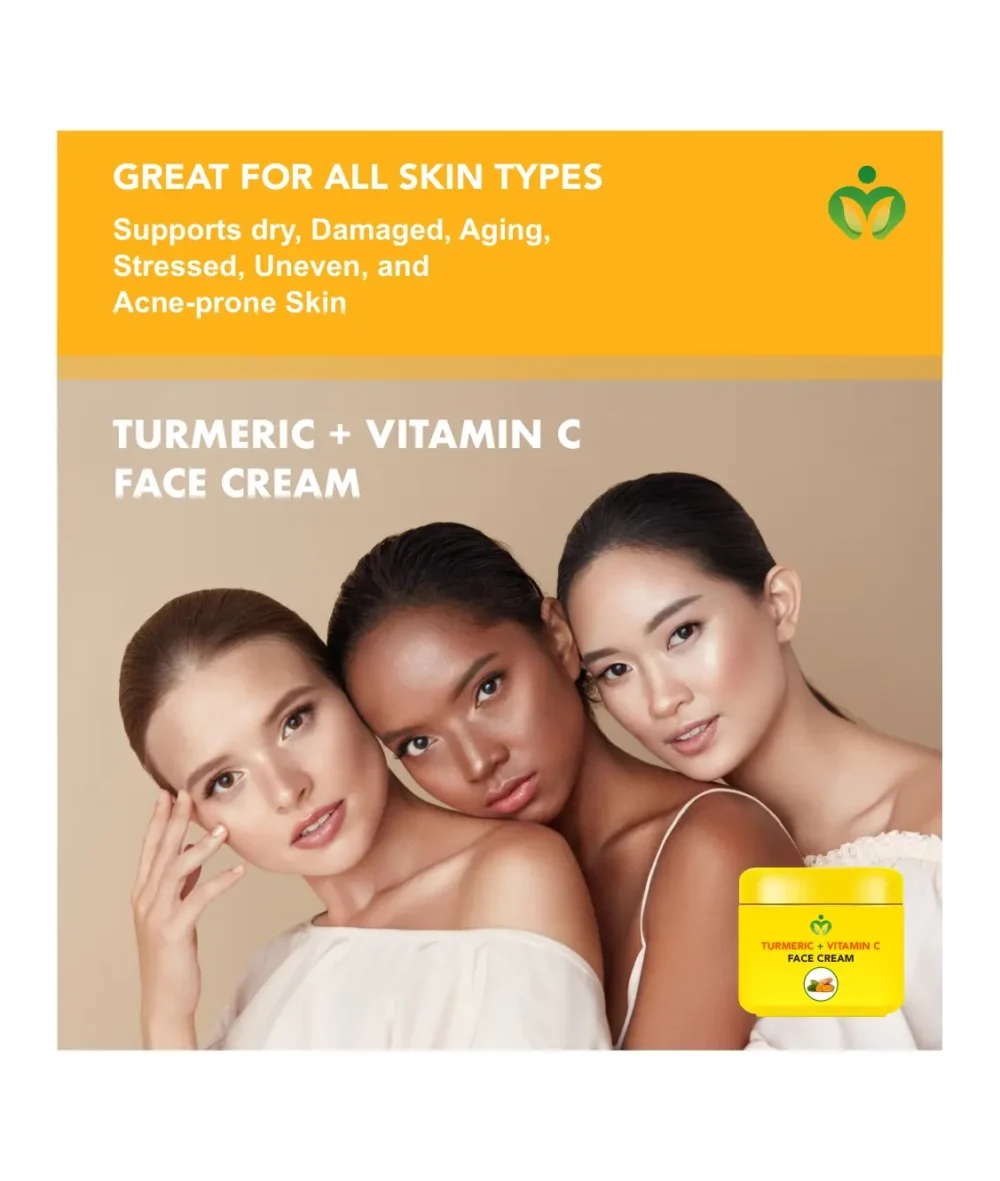 Turmeric and Vitamin C Face Cream for Dark Spots