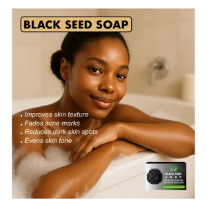 Black Seed Soap for Dark Spots, Acne, Dry Skin & Even-Tone Results