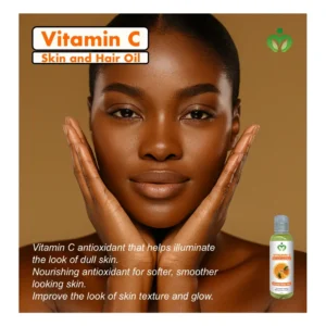 Vitamin C Skin and Hair Oil, Natural Moisturizer for Dark Spots and Anti-Aging Care