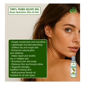 Pure Olive Oil - Lightweight Hydrating Body and Hair Oil for All Skin Types