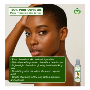 Pure Olive Oil - Lightweight Hydrating Body and Hair Oil for All Skin Types