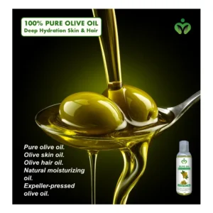 Pure Olive Oil - Lightweight Hydrating Body and Hair Oil for All Skin Types