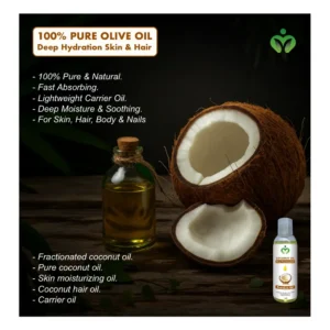 100% Pure Fractionated Coconut Oil - Hydrates, softens, and nourishes skin, hair, and nails. Lightweight, fast-absorbing carrier oil for daily beauty care.